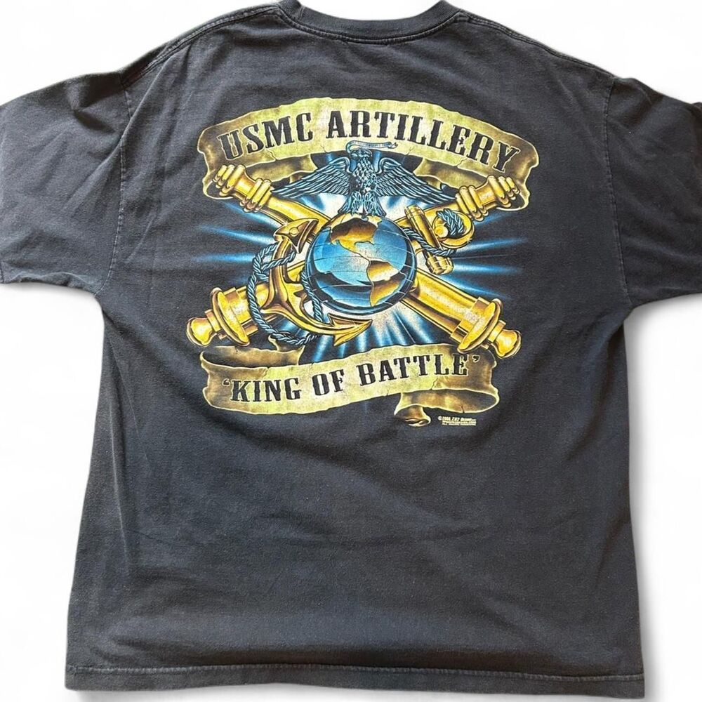Unbranded Men's Black and Navy T-shirt